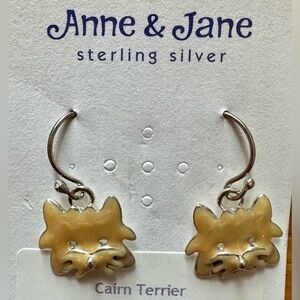 NEW Sterling Silver Cairn Terrier Earrings by Anne and Jane